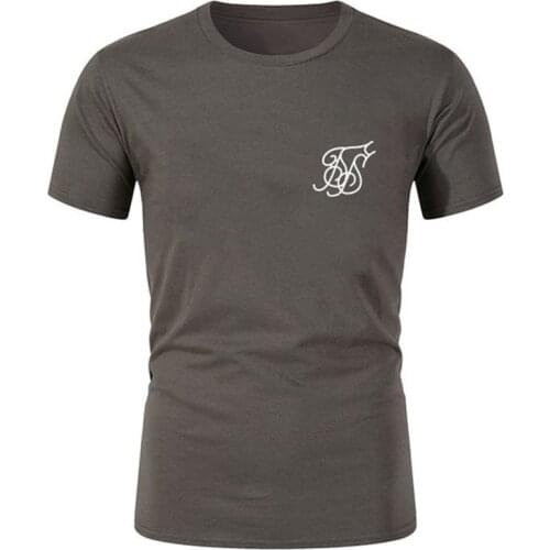 Mens Casual T Shirt Sik Silk Hip Hop Shirts Streetwear Male T-shirt Siksilk High Quality 2021 Tops Brand Silk Silk Men Clothing