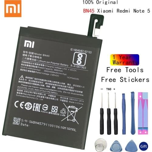 Xiaomi Redmi Note 5 Original Phone Battery BN45 For Redmi Note 5 Replacement Battery 4000mAh With Free Tools
