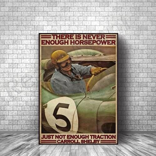 Auto Racing Driver Racing Poster Not Enough Power Poster Lovers Fan Poster Life Decoration Poster