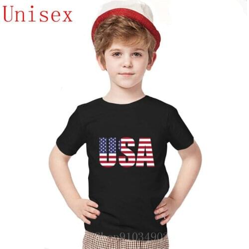 Celebrate Your Patriotism With This USA Letter Design children USA Flag boys clothes 8 years New Stylish tee tops for girls