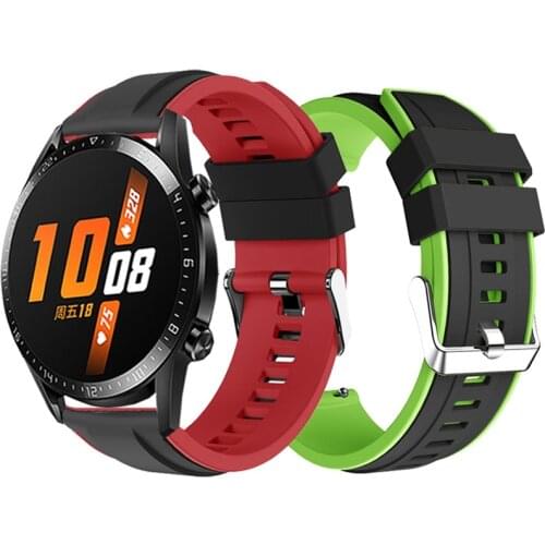 22mm Silicone Wristband Strap for HUAWEI WATCH GT 2 46mm/GT Active 46mm HONOR Magic Band Bracelet GT2 Smartwatch Watchband