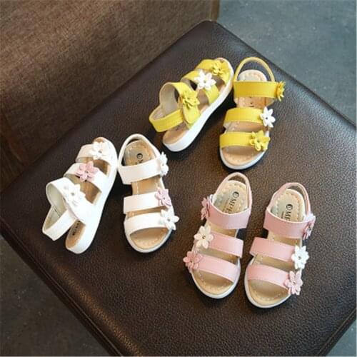 Girls Sandals New Summer Kids Flat Shoes Children beach Sandals Enfants School Flat Shoe For Baby EU 21-30