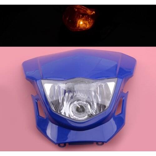 Blue Front Headlight Head Lamp Light Motorcycle Fit For Yamaha TTR250 TTR230 WR250F WR250X WR250YZ WR250XT