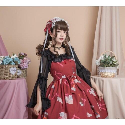 Fresh sweet lolita top kawaii girl white/beige victorian shirt college style loose gothic lolita shirt loli cosplay lolita top