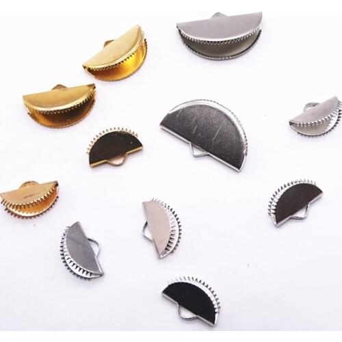 Round Flat Tassel Top Beads Cap Alloy End Tip Cap Cap Cord Cap Tassels topper Making DIY Handmade craft tassels AlinaCraft