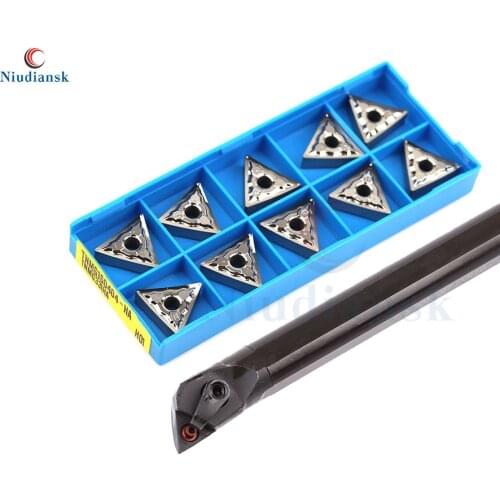 1pc S20R-MTJNR16 Inner Hole Turning Tool Holder S25S-MTJNR16 CNC Lathe Tools MTJNL +10pcs TNMG1604 Internal Carbide Inserts Suit