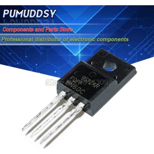 10PCS FQPF8N60C 8N60C 8N60 600V 8A MOSFET N-Channel transistor TO-220F IC