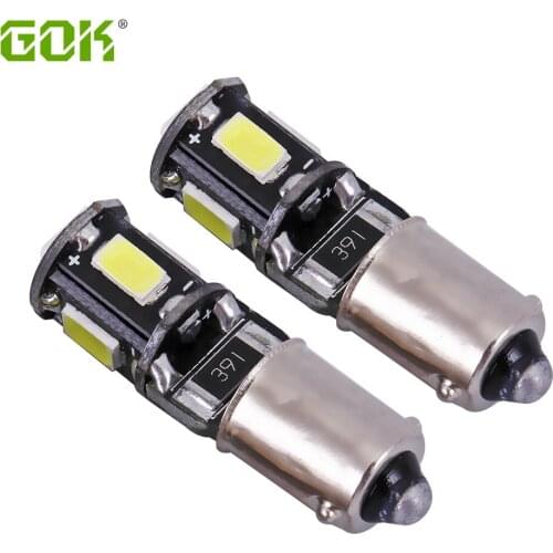 2pcs/lot Free shipping Car Auto LED BA9S led canbus 194 W5W Canbus ba9s 6smd 5630 5730 LED Light Bulb No error ba9s t4w led