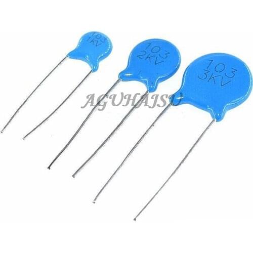 20pcs High voltage Ceramic Capacitor1KV 2KV 3KV 5PF 30PF 47PF 56PF 100PF 220PF 1NF 2.2NF 3.3NF 4.7NF 10NF 100NF 471 222 223 103