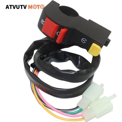 4pin Motorcycle Kill Stop Starter Switch Start Button for 50cc 110 125 150 200 250cc Electric Start Pit Dirt Bike TAOTAO