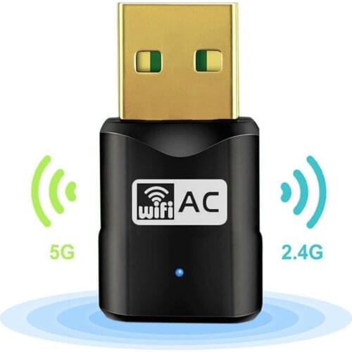 600Mpbs Wireless 2.4G/5.8G Dual Band 802.11ac Mini USB WiFi Adapter for Laptop Desktop Computer 50pcs/lot