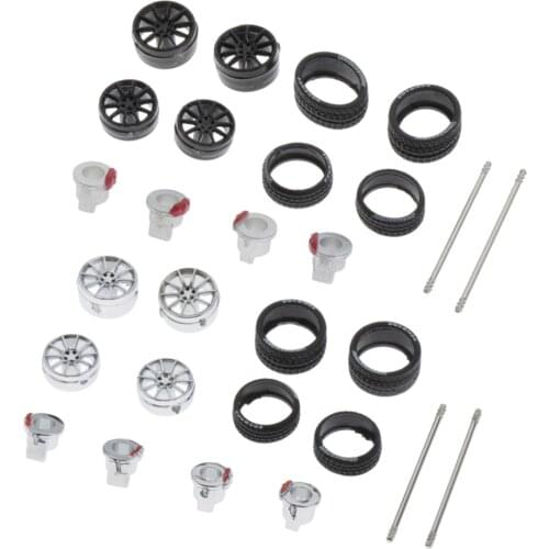 8pcs 1/64 Scale Modified Model Rubber Tire for Tomica Hotwheels Accessories Replacements Parts