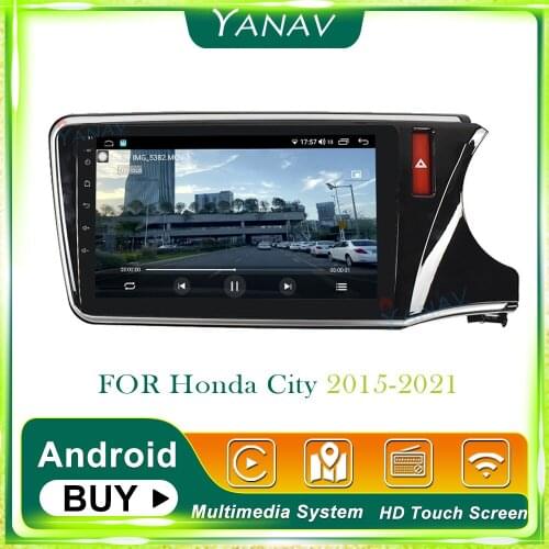 Car Radio Audio GPS Navigation For Honda City 2015-2021 Android Stereo Receiver Car Video Touch Screen Multimedia System Player