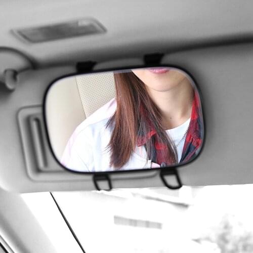 Car Vanity Mirror Sun Visor Universal Strap Type Car Interior Mirror High-definition Makeup Artifact Car Sun Visor Mirror