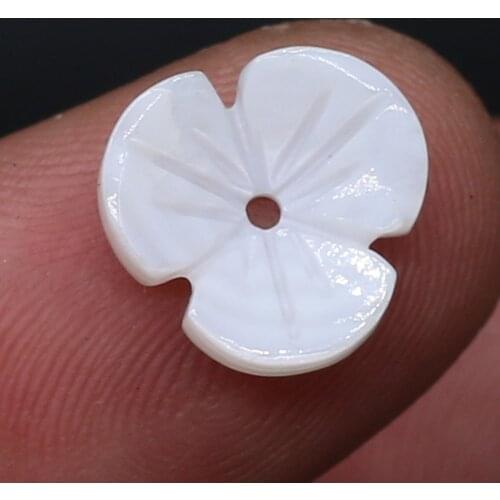 10pcs/lot White Flower Shell Beads Natural Shell Loose Beads Accessories for Women Making DIY Jewelry Necklace Accessories
