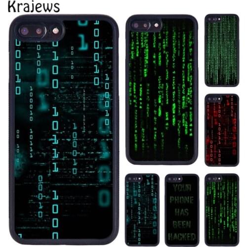 Krajews Matrix Hacker TPU Phone Case For iPhone 5 6S 7 8 Plus 11 12 Pro X XR XS Max Samsung Galaxy S5 S6 S7 EDGE S8 S9 S10 PLUS
