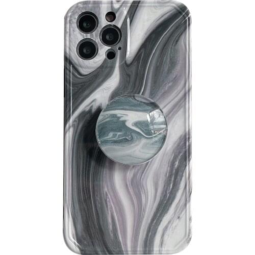 Ink Painting Style Stand Knot Case for iPhone 12 Pro Max Back Phone Cover for 12 11 Pro Max X XS XR 8 7 Plus SE 2020