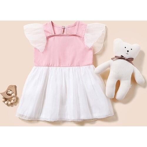 Baby dress 2021 summer new girl fashion baby dress pure cotton childrens dress gauze skirt style princess dress
