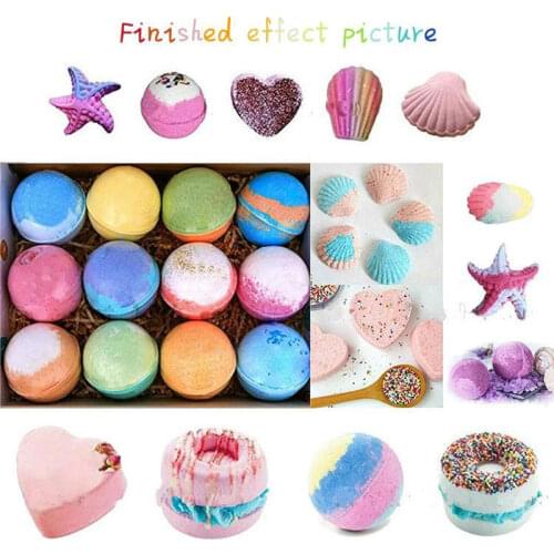 1 Pair Bath Bomb Molds Semicircle Sphere Heart-shaped Shell Flower Aluminium Alloy Salt Ball Homemade Mould DIY Bathing Tool
