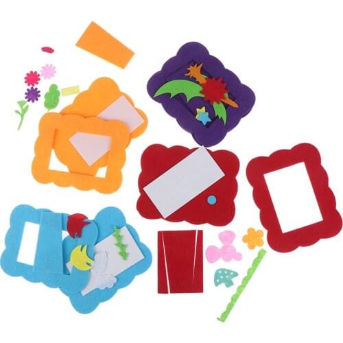 New 1PC DIY Photo Frame Children Hand-made Material Package Educational Toy Creative Non-woven Home Decor Craft Toys Craft