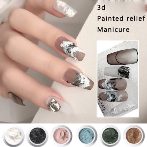 SKVP 6 Colors Drawing Gel Nail Art Plaster Effect 3D UV Gelpolish Professional Nail Painting Sculpture Gel Varnish Gel Varnish