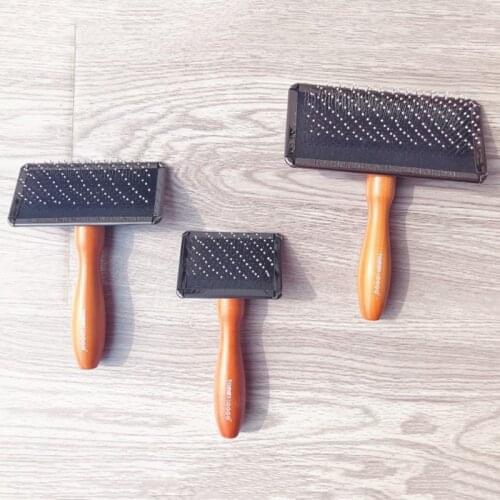 Pet Dog Cleaning Comb Wooden Handle Puppy Hair Comb Stainless Steel Needle Dogs Brush Pets Clean Supplies