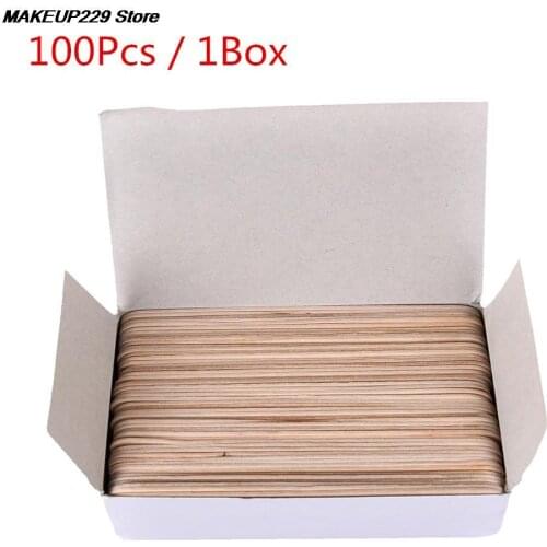 100pcs HOT Waxing Craft Wax Stick Wooden New 6 Inch Tongue Depressor Spatula Applicator Stick Tattoo
