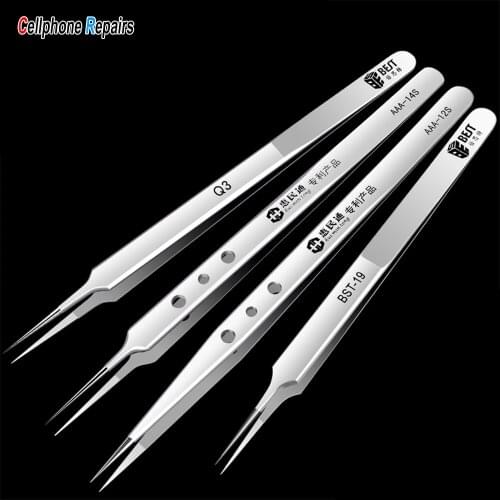 Stainless steel mobile phone repair fingerprint Flying wire tweezers Blackhead birds nest picking tool extension Tool pliers