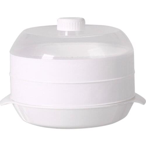 Microwave Steamer Plastic Round Steamer Microwave Oven with Lid Cooking Tools