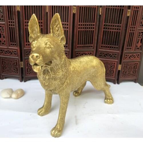 China brass seiko dog crafts statue