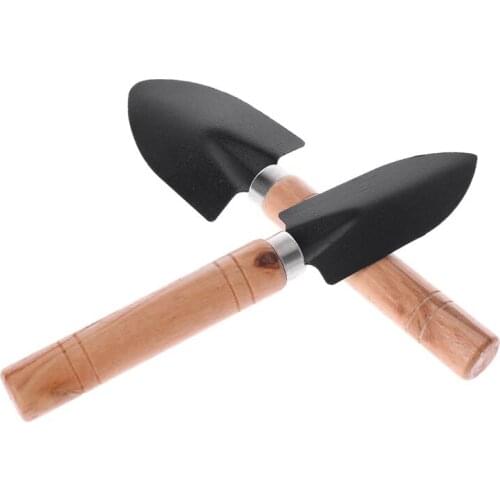 3pcs Mini Garden Shovel Rake Spade Erramientas Bonsai Tools Set Wooden Handle For Flowers Potted Plant