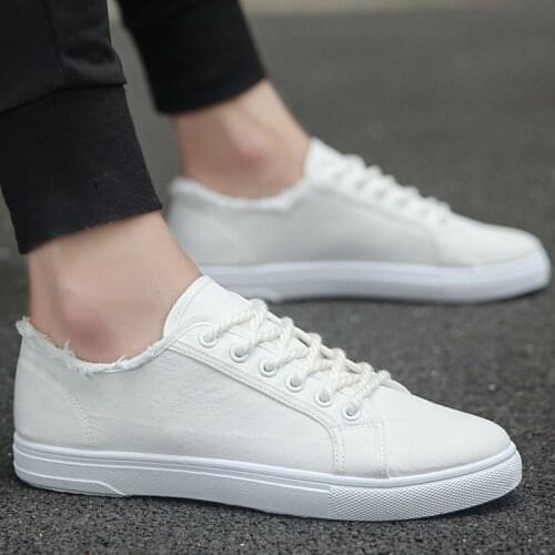 Basic casual sneakers men espadrilles fashion white canvas shoes boys runinng flats cheap man sneaker
