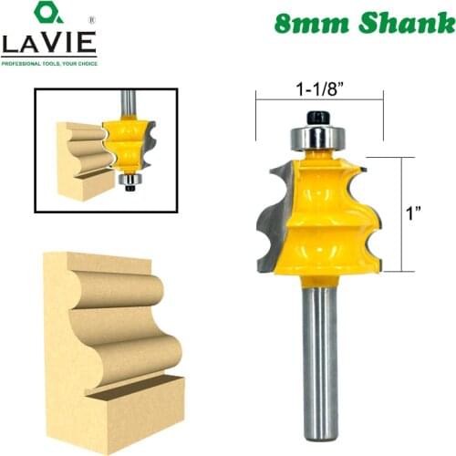 LAVIE 1pc 8mm Shank Line Router Bit Architectural Molding Woodworking Tenon Milling Cutter for Wood Machine Tools MC02079