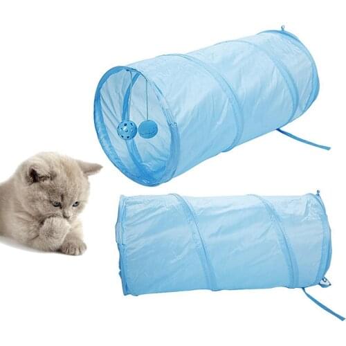 Cat bed Hot Pet Soft Cat Kitten Tunnel Toy Tube Hideout Playing Foldable Home Funny Pet Bell for Pet Products Cat Accessories