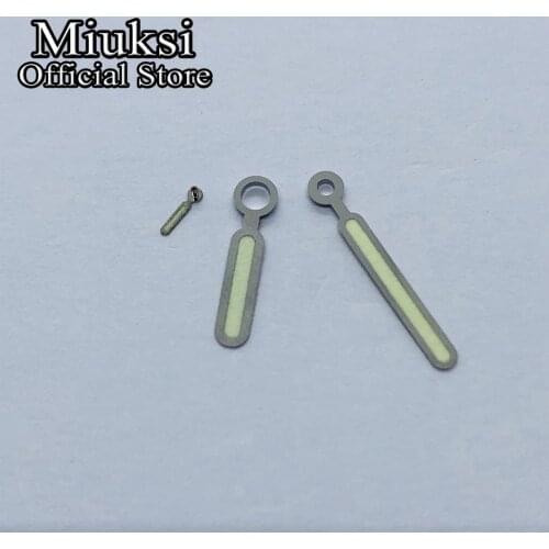 Miuksi silver watch hands luminous hands fit ETA 6497 6498 or Sea gull ST3600 ST3620 series movement