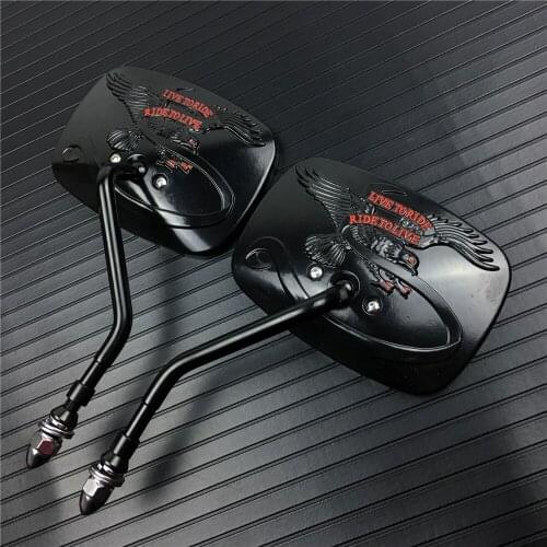 Motorcycle Rear Side Mirror For Harley Road King Touring XL 883 SPORTSTER Road King Fatboy Softail Bobber Chopper Street Glide