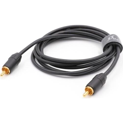 MPS 99.99997% 6N OCC OCCS Silver RCA Cable Male RCA to RCA Audio Cable Line Coaxial Cable Wire 24K Gold Plated Plugs