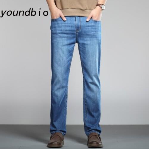 Mens Spring/summer Jeans Straight Pants Loose and Wide Leg Pants Fat Mens Casual Pants Large Pants J8073A Size 27-44