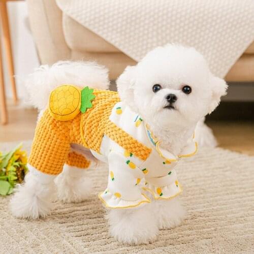 Dog Clothes The New Autumn and Winter Thickened Warmth Small and Medium-sized Dog Four-legged Clothes Cat Pet Clothes