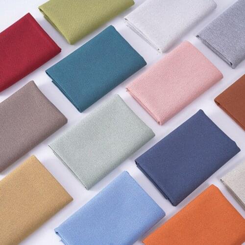 148cmx100cm Solid Color Thick Linen Fabric Sofa Tablecloth Pillow Linen Coating Fabric Handmade Home DIY Apparel Sewing Fabric