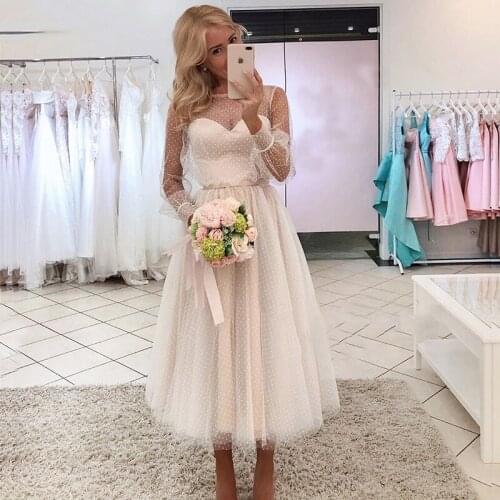 Ivory Prom Dress Dot Tulle A Line Elegant Party Gown Vestidos 2020 Arabic Short Sweetheart Bead Belt Evening Dress Plus Size