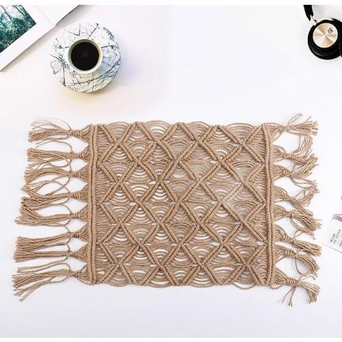 Hand-woven Tapestry Macrame Decor Cotton And Linen Various Color Living Room Blanket Chic Bohemian Style Show Window Handicraft