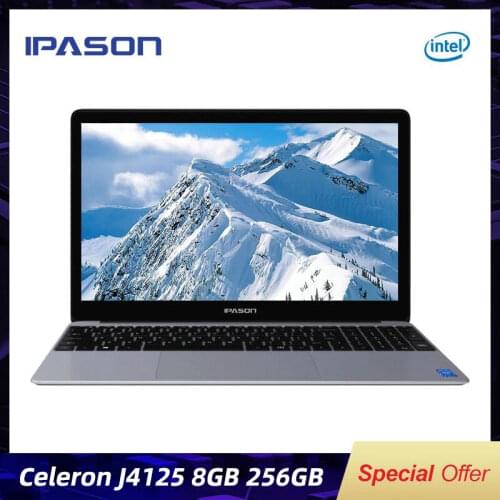 IPASON MaxBook P1 15.6-inch IPS Convenient Notebook Computer Business Office Student Quad-Core Portable Internet Ultrabook