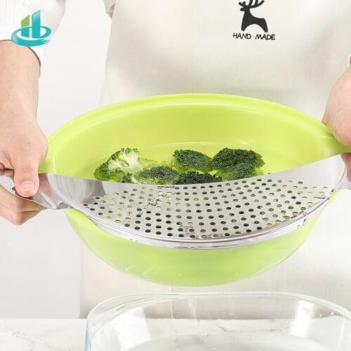 Practical Stainless Steel Spaghetti Pasta Strainer Pot Strainer Pan Drainer Draining Tool Pot Drainer for Home Kitchen