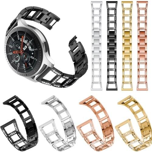 Luxury Replacement Metal Crystal Watch Strap Wrist Band For Samsung Galaxy Watch (46mm) Smart watch Bracelet accessories