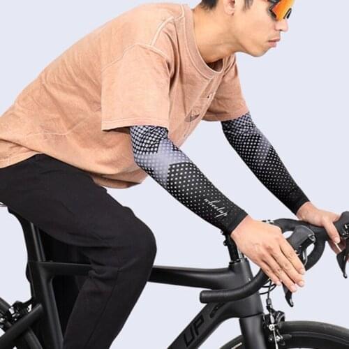 Ice Silk Running Cycling Arm Sleeves UV Sun Protection Cooling Compression Arm Sleeve Golf Driving Basketball Arm Protector