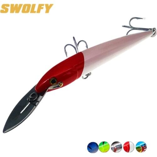NOEBY Minnow Hard Bait 12cm 30.5g Plastic Trolls Fishing Lure Floating 0-5m Leurre Peche Articulos De Pesca Wobblers Tackle