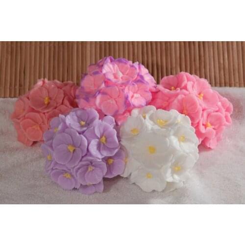 Bouquet of orchids flower candle mould silicone soap mold christmas gifts cake decorating mold