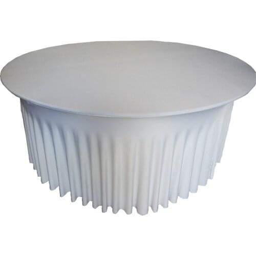 10pcs Spandex Polyester Table Cloth Round 180CM 6FT White Tablecloth For Wedding Decoration Hotel Table Cloth Nappes Manteles