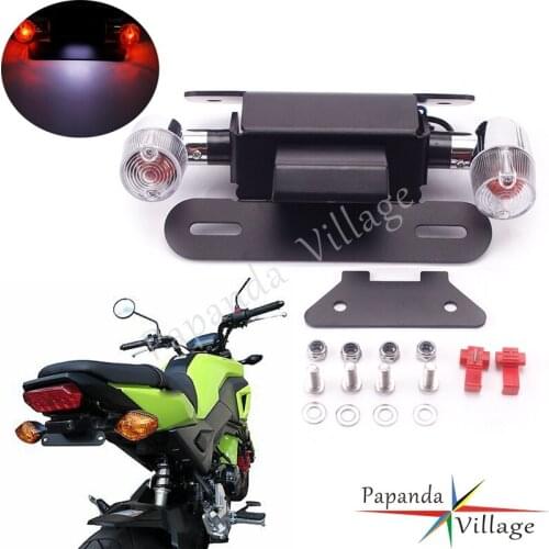 LED License Plate Light Registration Frame Number Plate Bracket Turn Blinker For Honda MSX125 MSX 125 Gorm/Monkey 2013-2015